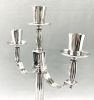 English Art Deco Sterling Silver Candelabra, circa 1934