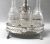 Victorian Cut Crystal And Silver Plate 4 Bottle Cruet Stand, English, Mid-19th Century