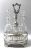 Victorian Cut Crystal And Silver Plate Four Bottle Cruet Stand