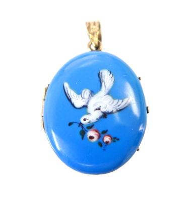 Victorian Enamel Locket Pendant
