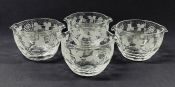 Victorian Engraved And Cut Crystal Wine Rinsers, English, 19th Century