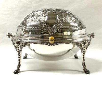 Victorian Sheffield Silver Plated Roll Top Breakfast Server