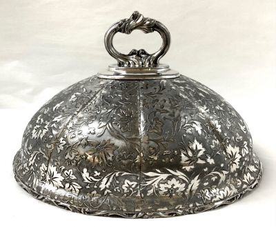 Victorian Silver Plate Meat Dome, circa 1880