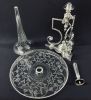 Victorian Silver Plate and Etched Glass Epergne, English circa 1890-1900