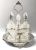 Victorian Era Silver Plate And Cut Crystal 6 Bottle Cruet Stand, English, circa 1890