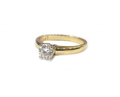 Vintage Diamond Solitaire Engagement Ring