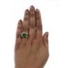Vintage Emerald and Diamond Cluster Ring
