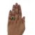 Vintage Emerald and Diamond Cluster Ring