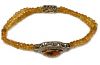 Vintage Inspired Citrine and Diamond Bracelet