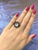 Vintage Inspired Moonstone and Sapphire Ring