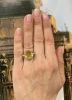 Vintage Natural Yellow Sapphire Ruby and Diamond Ring