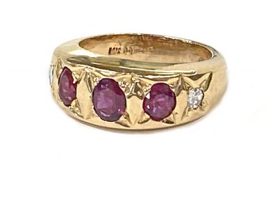 Vintage Ruby and Diamond Ring