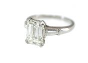Vintage 2.04ct.Emerald Cut Diamond Engagement Ring