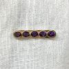 Vintage 8.29ct Amethyst Bar Brooch in 14kt Yellow Gold