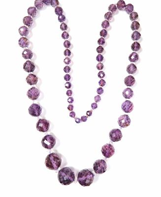 Vintage Amethyst Bead Necklace