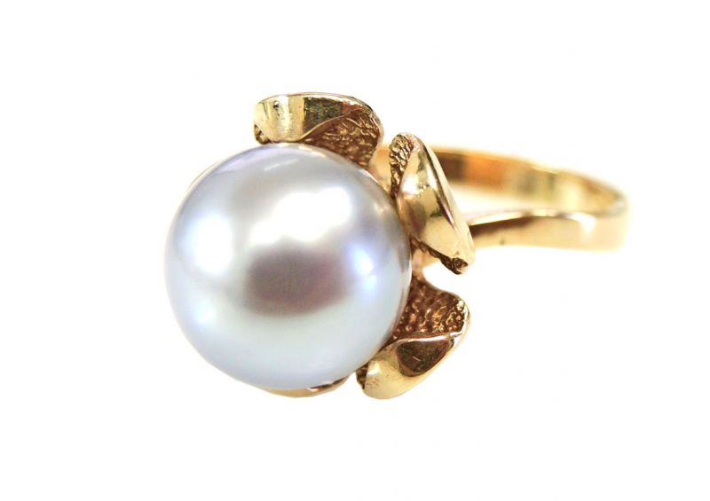 Vintage Baroque Pearl Floral Ring | Cynthia Findlay Fine Jewellery