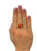 Vintage Carved Coral Solitaire Ring