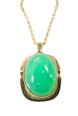 Vintage Chrysoprase Pendant