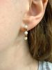 Vintage Cultured Pearl and Ruby Earrings