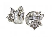 Vintage Diamond Cluster Earrings