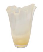 Vintage Fazzoletto (Hankerchief) Glass Vase In Clam Broth, Italian, Mid 20th Century