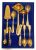 Vintage German Gold Plated Flatware Set