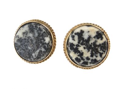 Vintage Jasper Stud Earrings