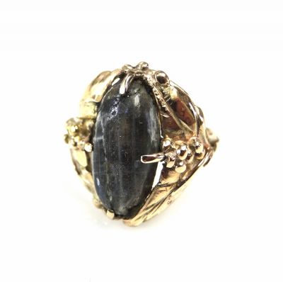 Vintage Labradorite Solitaire Ring