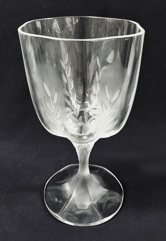 Vintage Lalique France “Lelia” Pattern Goblet Shape Vase