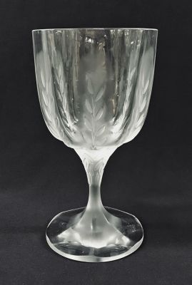 Vintage Lalique France “Lelia” Pattern Goblet Shape Vase