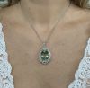 Vintage Prasiolite and Diamond Pendant