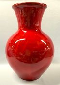 Vintage Red Flambé Vase, Made By Blue Mountain Pottery