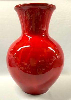 Vintage Red Flambé Vase, Made By Blue Mountain Pottery