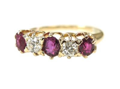 Vintage Ruby and Diamond Ring