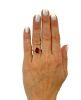 Vintage Spessartite (Orange) Garnet and Diamond Ring in 14kt White Gold