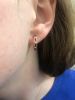 Vintage Style Ruby and Diamond Hoop Earrings