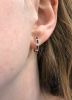 Vintage Style Sapphire and Diamond Hoop Earrings