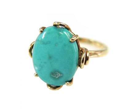 Vintage Turquoise Solitaire Ring