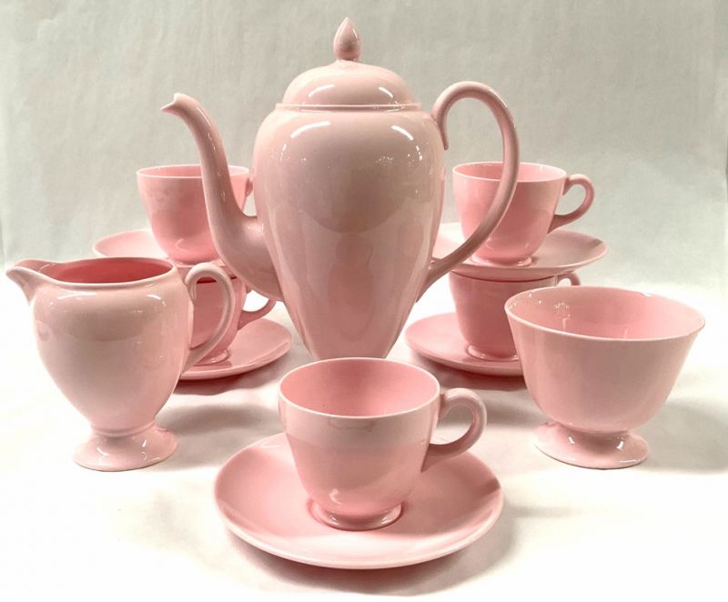Wedgwood Pink Alpine Coffee Set
