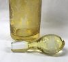  Bohemian Crystal Decanter, Amber Cut To Clear, circa 1880-1900