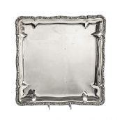 800 Fine Silver Tray, Czechoslovakia circa 1930