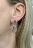 Amethyst and Diamond Drop Earrings