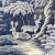 Antique Blue And White Romantic Scenery Platter, circa 1820-30