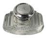 Antique Crystal And Sterling Silver Inkwell, American, circa 1910