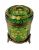 Antique Emerald Green Glass Table Box, Continental European