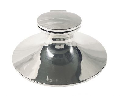 Antique English Sterling Silver Capstan Inkwell, circa 1919