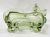 Antique Hand Blown Green Glass Figural Decanter 