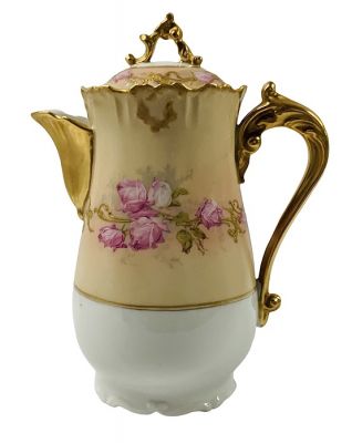 Antique Limoges Porcelain Cocoa Pot, circa 1900-10