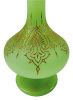 Antique Opaline Glass Vase In Green, French, 19th Century