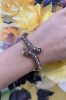 Antique Pearl and Diamond Enamel Hinged Bracelet